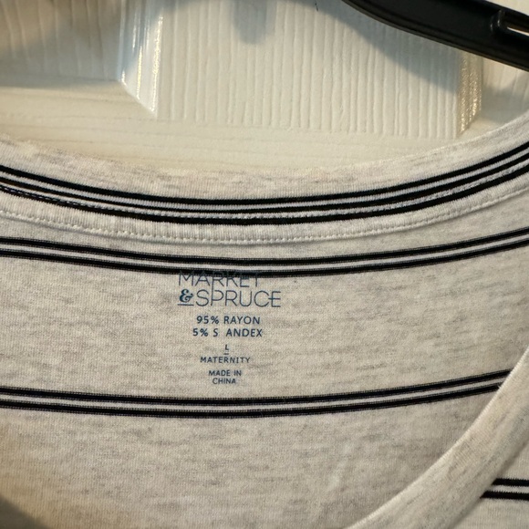 Market & Spruce Striped Maternity Top-Sz L-worn once - Picture 3 of 4